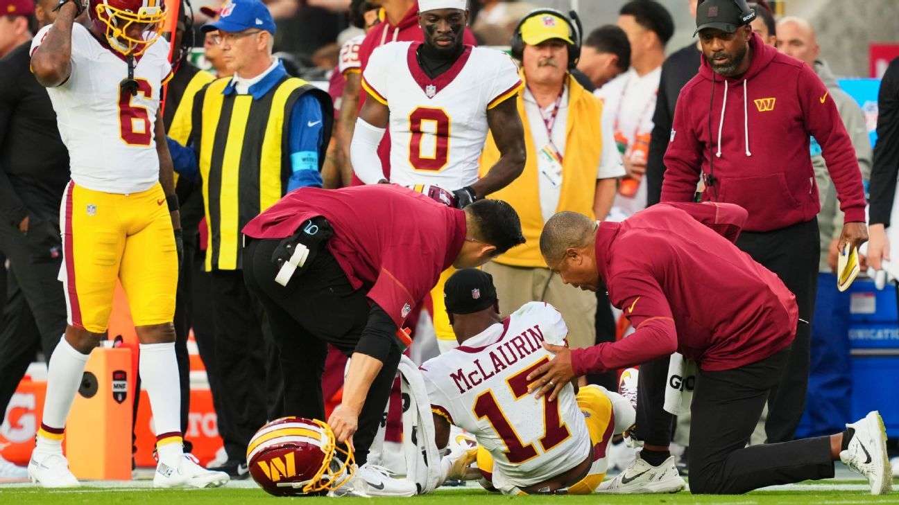 Terry McLaurin carted off field with apparent knee injury