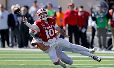 Ohio State and Indiana football game image from Yahoo Sports story on the Buckeyes' 19-15 win.